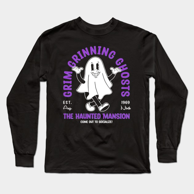 Grim Grinning Ghosts Long Sleeve T-Shirt by Batg1rl